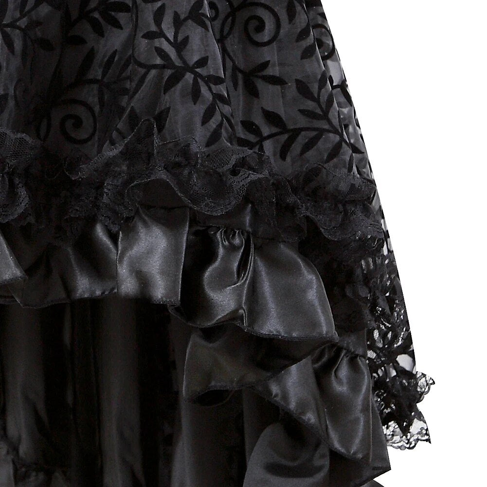 Short Steampunk Burlesque Layered Skirt