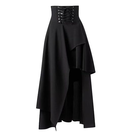 Black Medieval Style Maxi Skirt