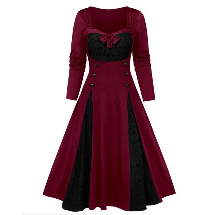 Steampunk Sweetheart Neckline Flared Dress