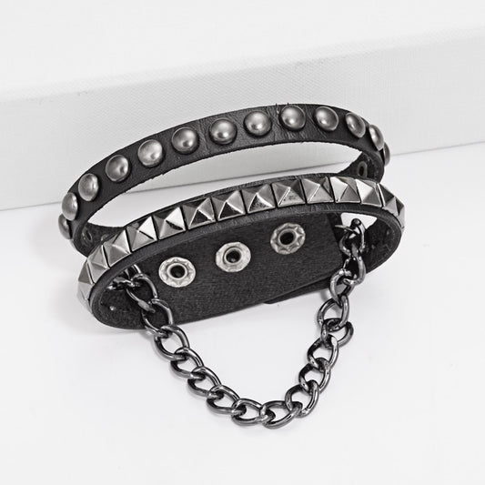 Double Stud Chain Bracelet