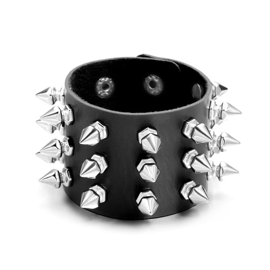 Pulsera punk de triple punta