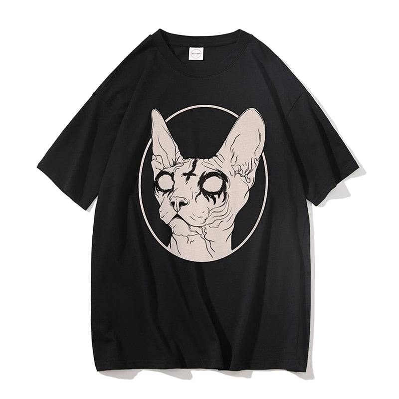 Sphynx-Katze-Oversize-T-Shirt