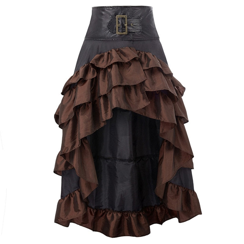 Steampunk Fishtail Frill Layered Skirt GothicIndividual