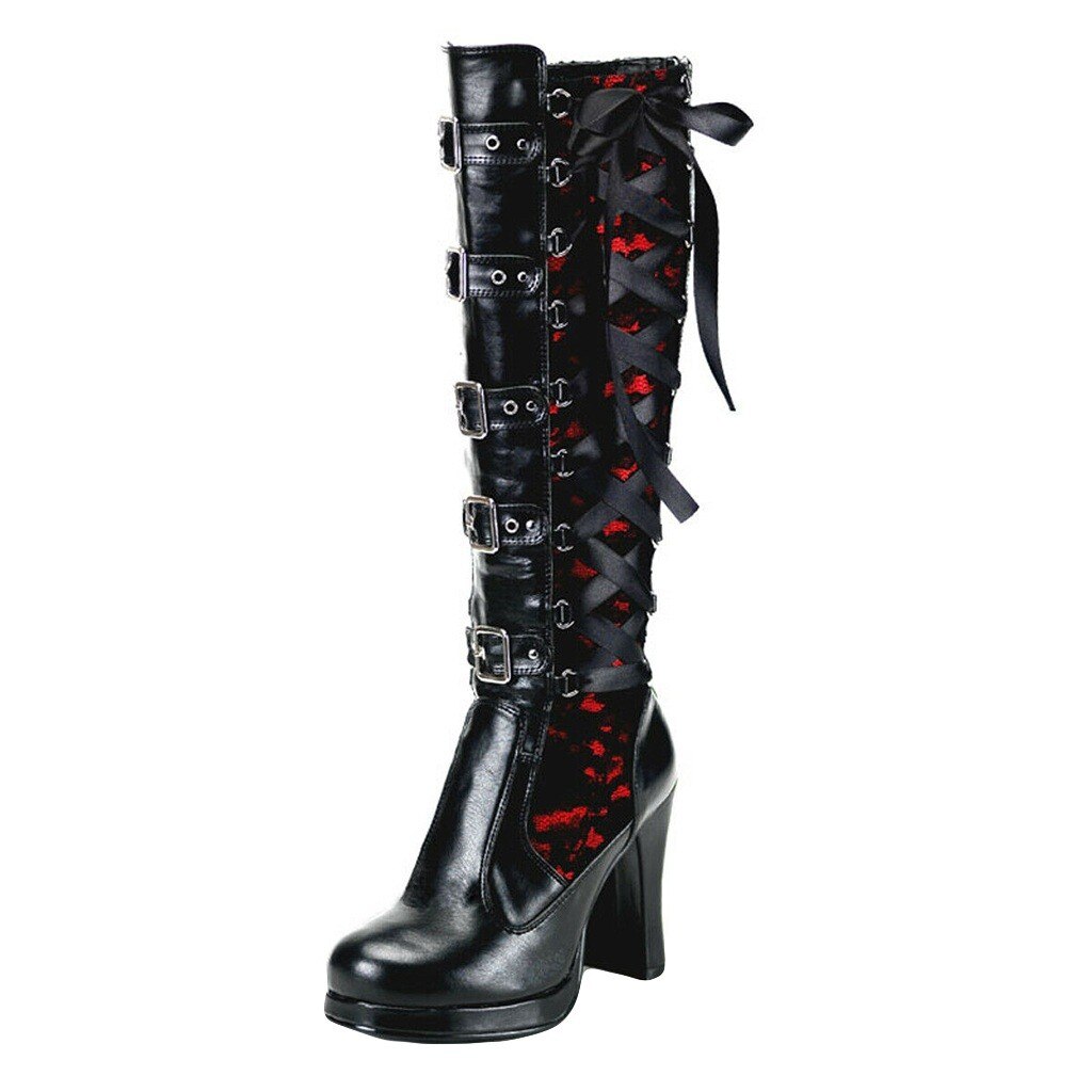 Knee High Heeled Vintage Style Boots