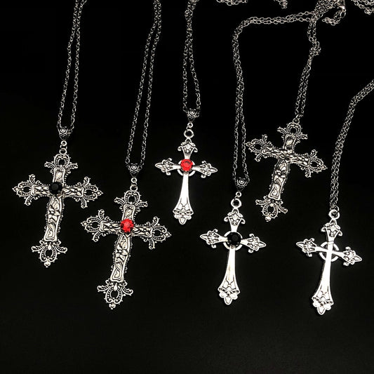 Large Silver Cross Pendant & Chain