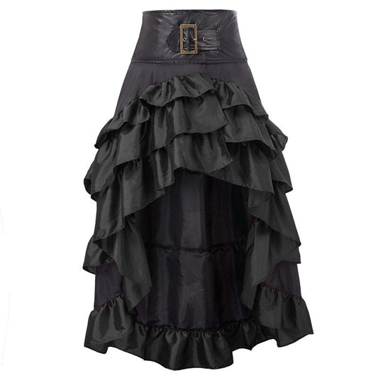 Steampunk Fishtail Frill Layered Skirt